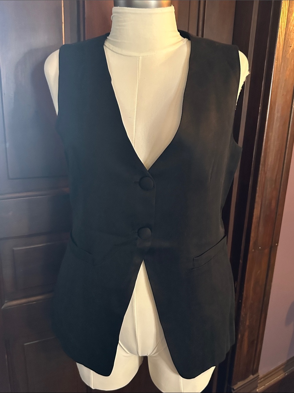 NWOT Reformation Black Tailored Vest Top
